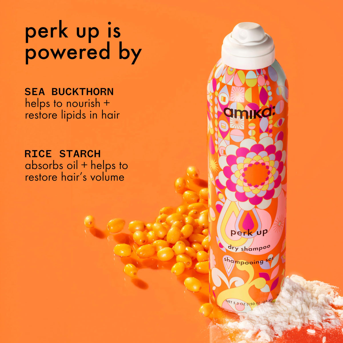 Amika Perk Up Dry Shampoo 5.3 oz packaging
