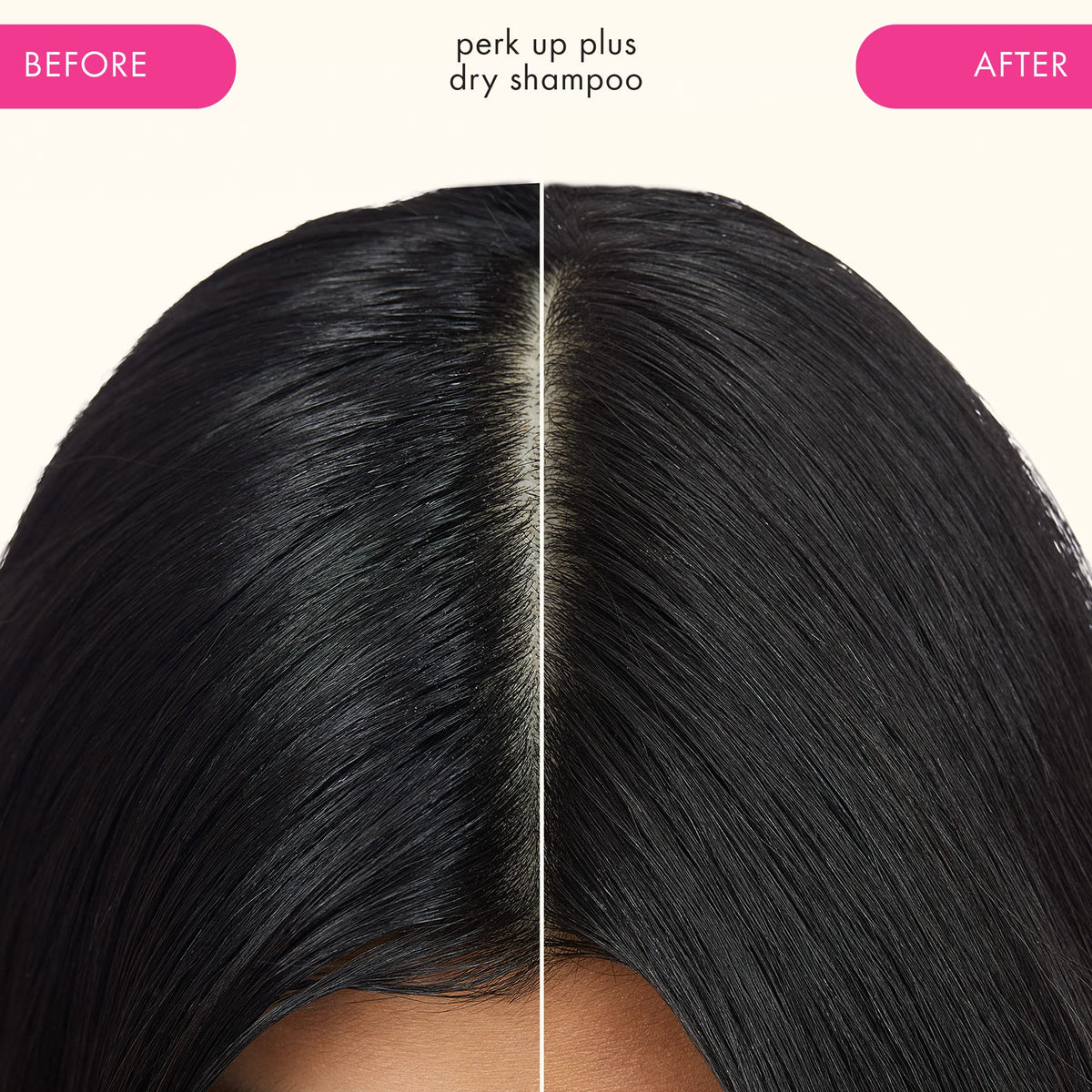 Amika Perk Up Plus Dry Shampoo 5.3oz application on hair