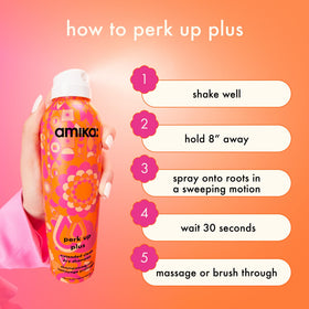 Amika Perk Up Plus Dry Shampoo 5.3oz with other hair care products