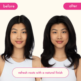 Amika Perk Up Plus Dry Shampoo application demonstration
