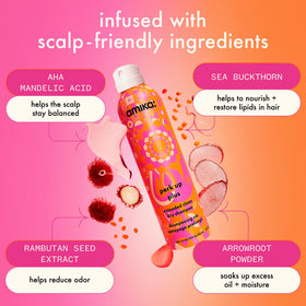 Amika Perk Up Plus Dry Shampoo in a bathroom setting