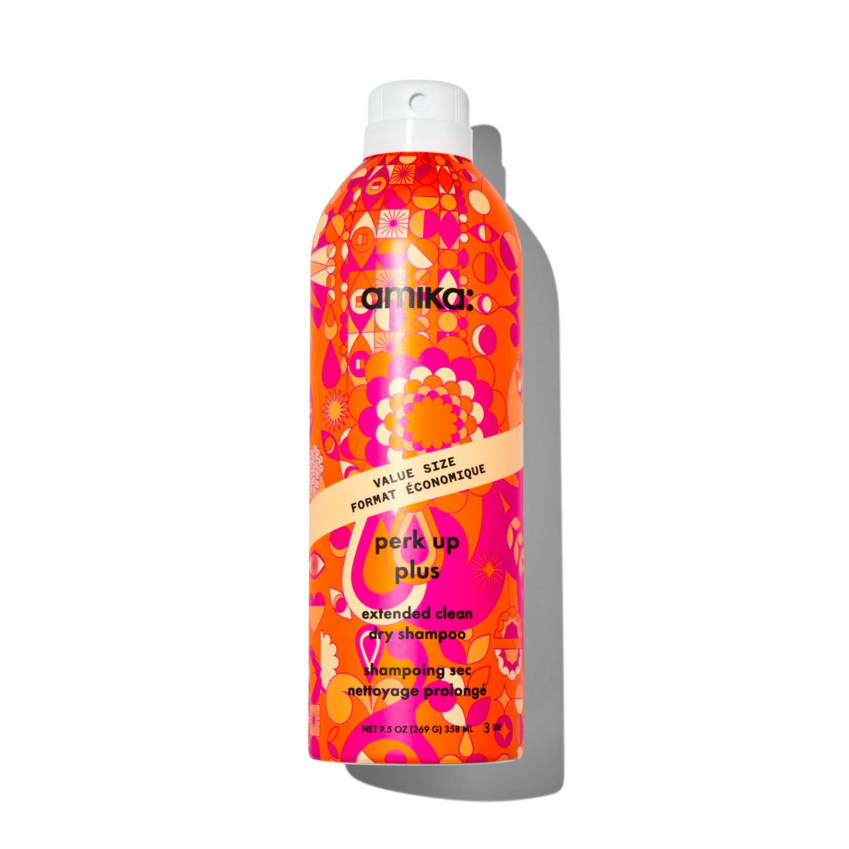 Amika Perk Up Plus Extended Clean Dry Shampoo 340g front view