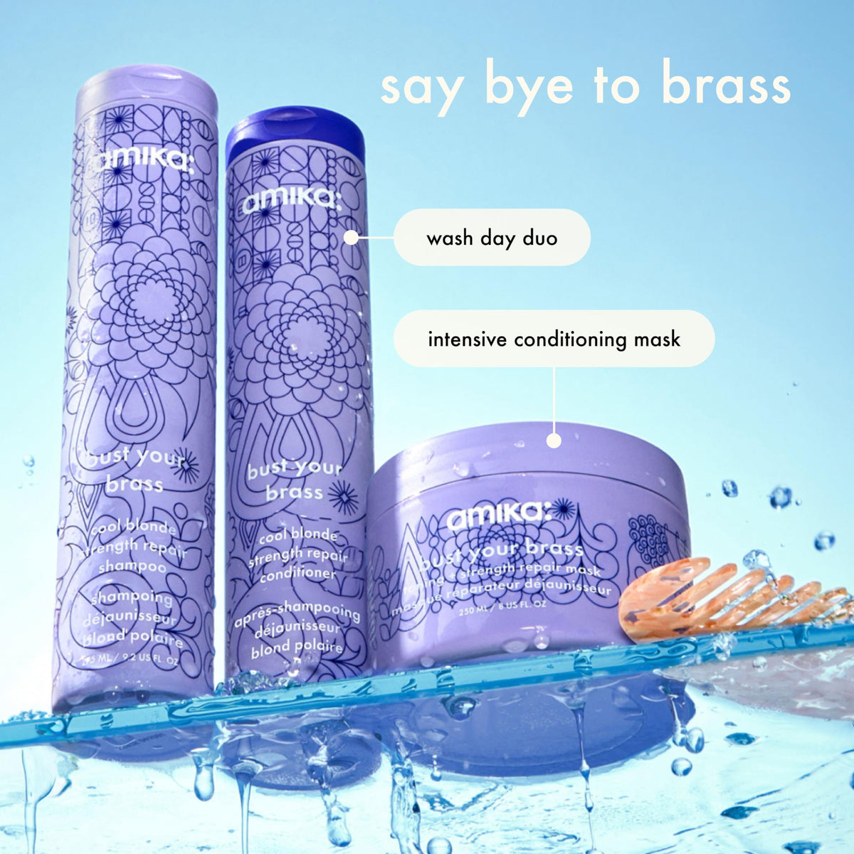 Amika shampoo lather in hair
