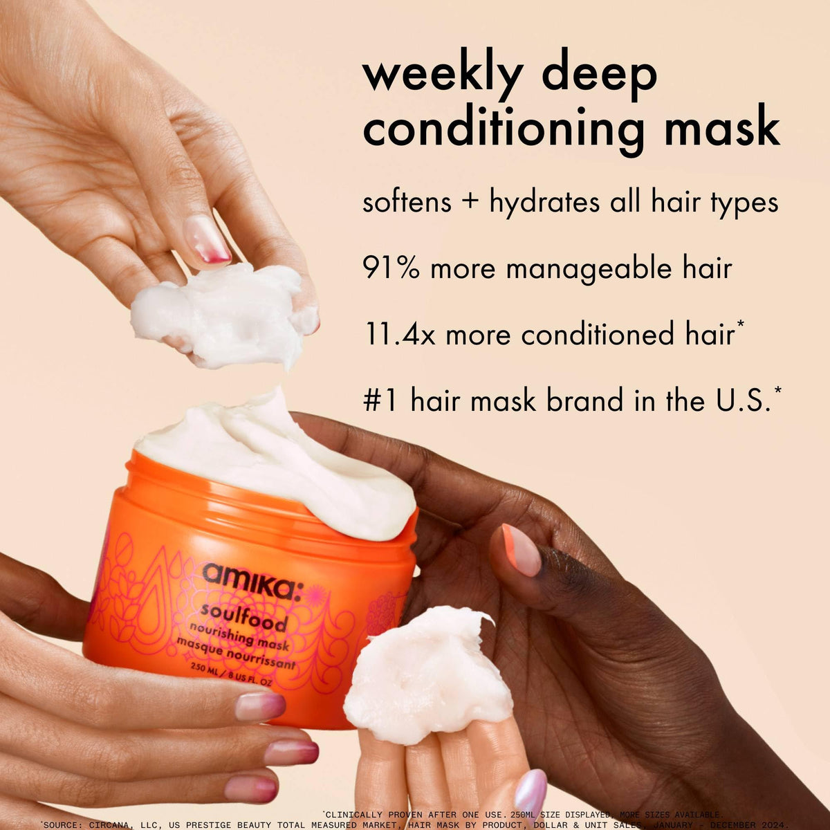 Amika Soulfood Nourishing Mask 250ml creamy texture