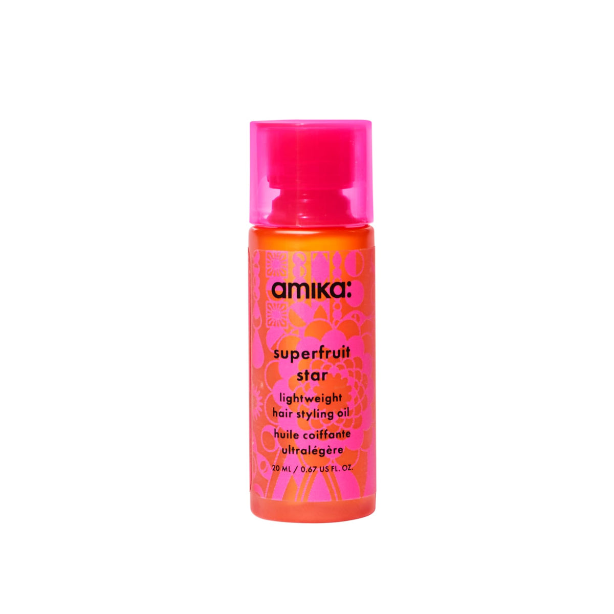 Amika Superfruit Star Lightweight Hair Styling Oil 20ml front view
