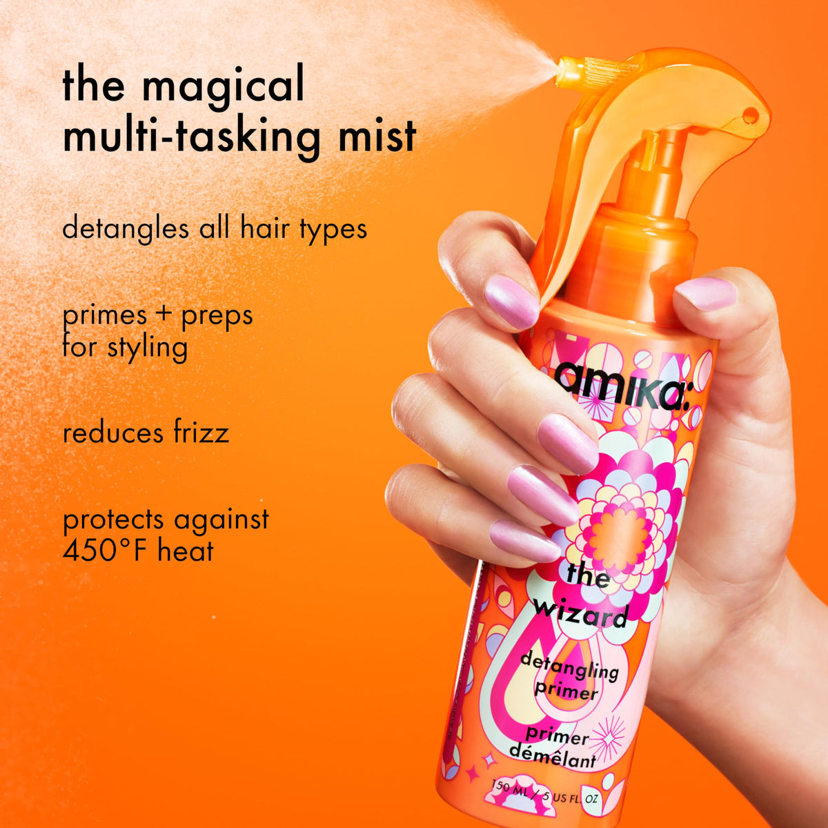 Amika The Wizard Detangling Hair Primer 150ml back view