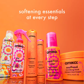 Amika The Wizard Detangling Primer 60ml on a bathroom counter