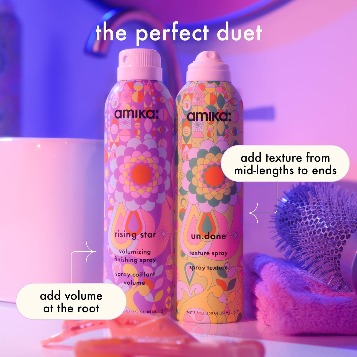Amika un.done Volume and Matte Texture Spray 2.5oz in hand