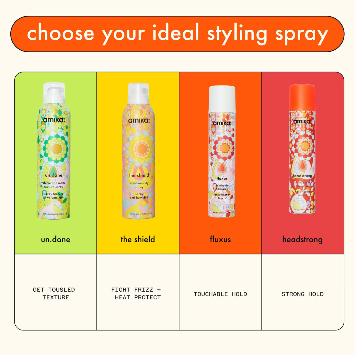 Amika un.done Volume and Matte Texture Spray 2.5oz with styled hair