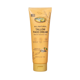 Amish Farms Beef Tallow Face Moisturizer front view with orange vanilla scent