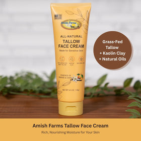 Amish Farms Beef Tallow Face Moisturizer side view showing texture