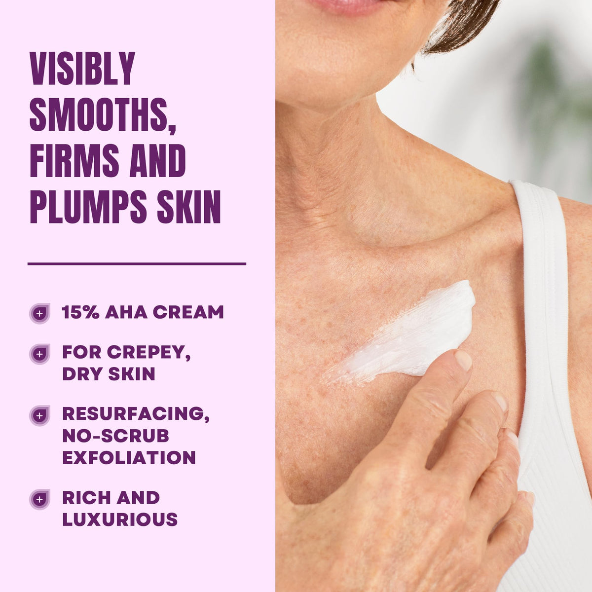 AmLactin Crepe Firming Body Cream texture close-up