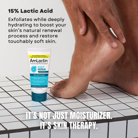 AmLactin Foot Repair Cream applied on dry feet