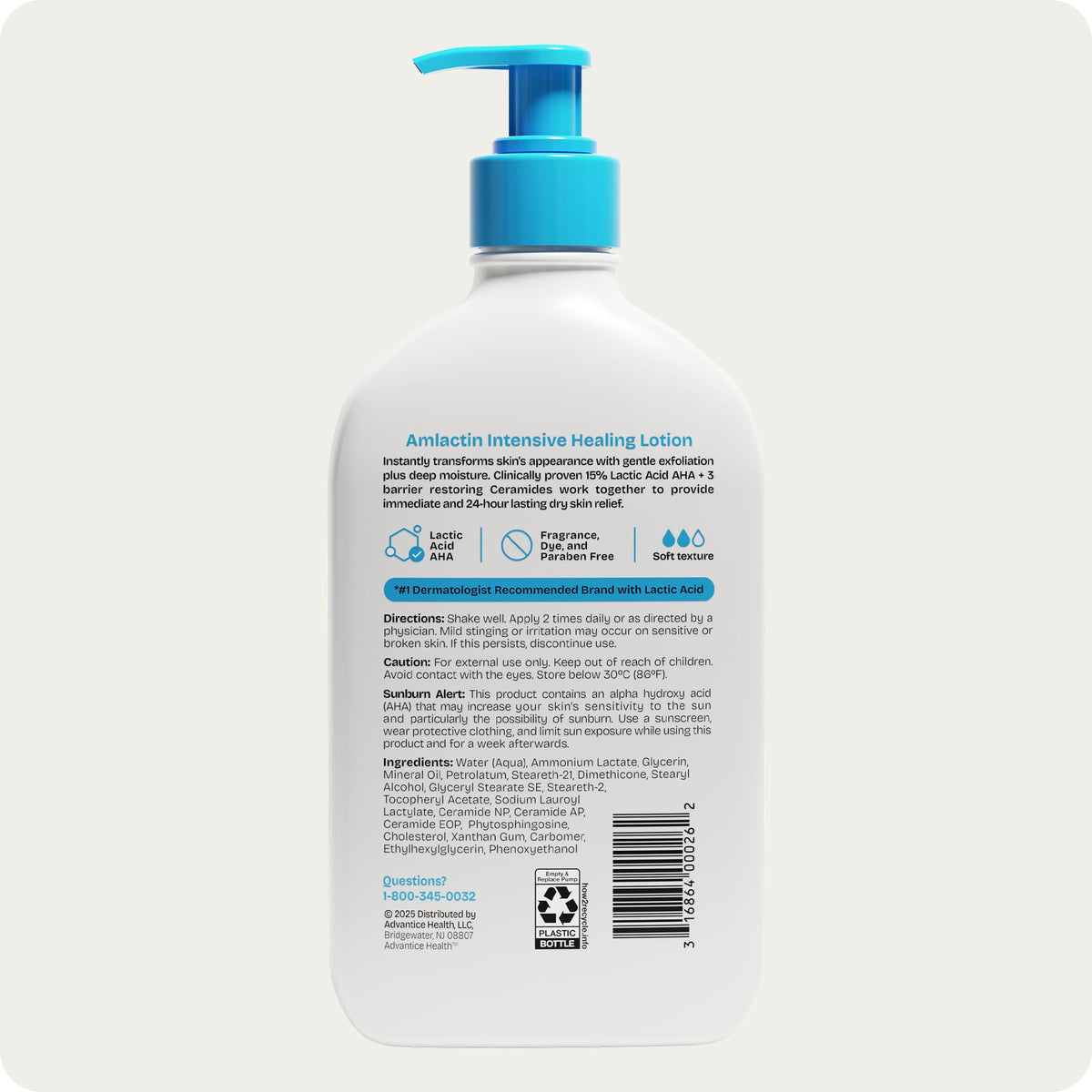 AmLactin Intensive Healing Body Lotion in a travel bag
