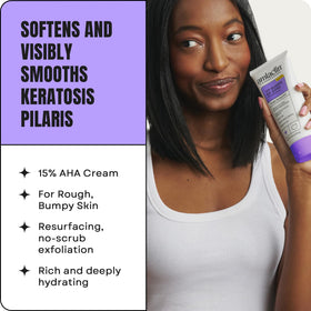 AmLactin KP Bumps Be Gone Body Cream 15% Lactic Acid tube side view
