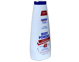AMMENS Body Powder Original back view with ingredient details