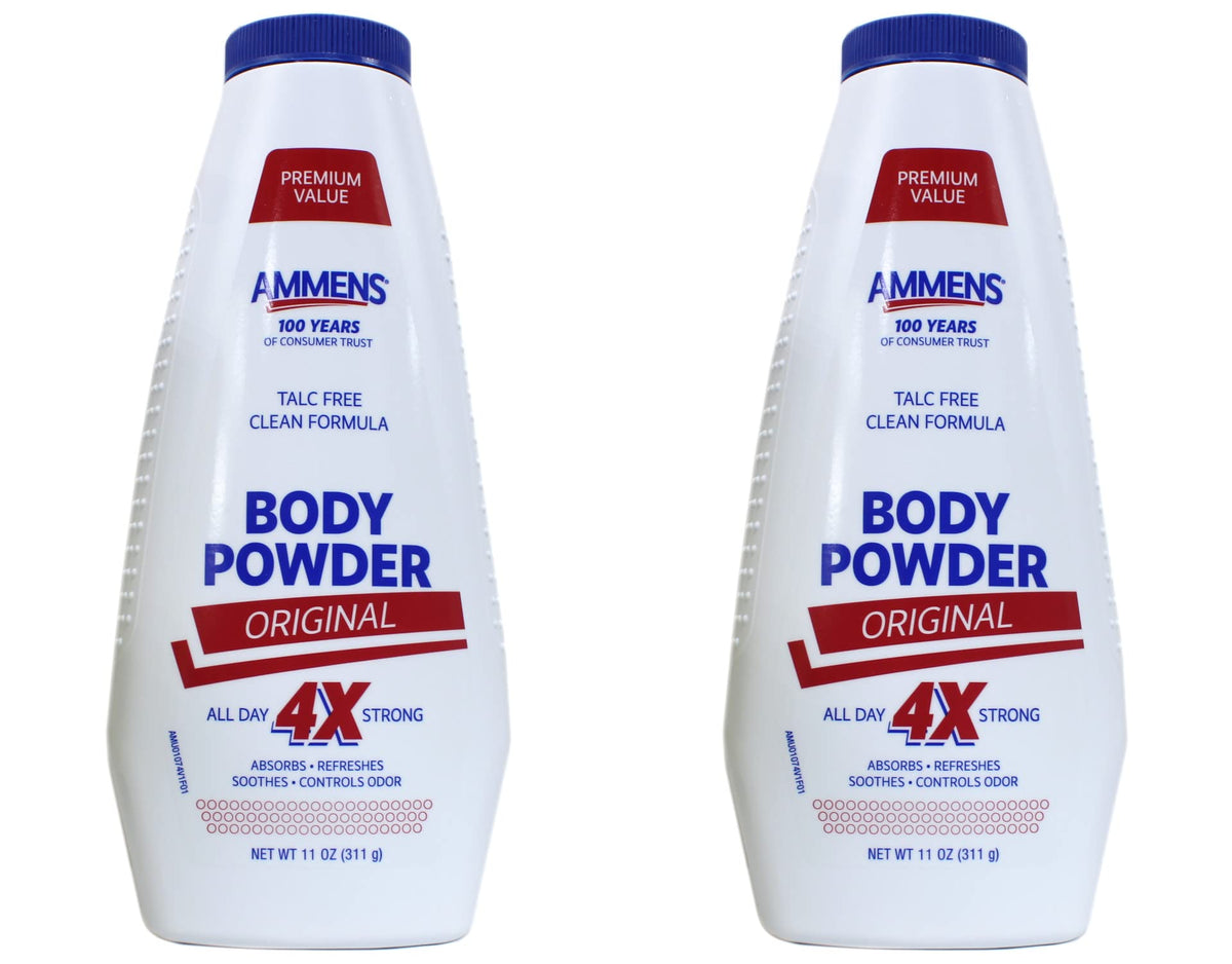 AMMENS Body Powder Original front view 11 oz pack of 2