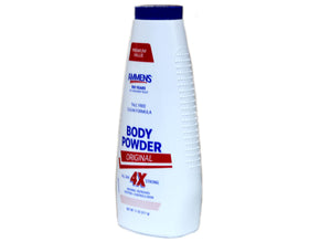 AMMENS Body Powder Original side view showing packaging