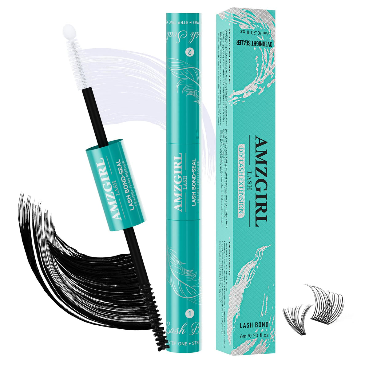 AMZGIRL LASH Black Bond and Seal Lash Glue front view