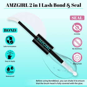 AMZGIRL LASH Clear Lash Bond and Seal with spiral brush