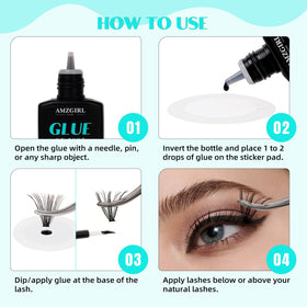 AMZGIRL Lash Cluster Glue 10ml bottle side view