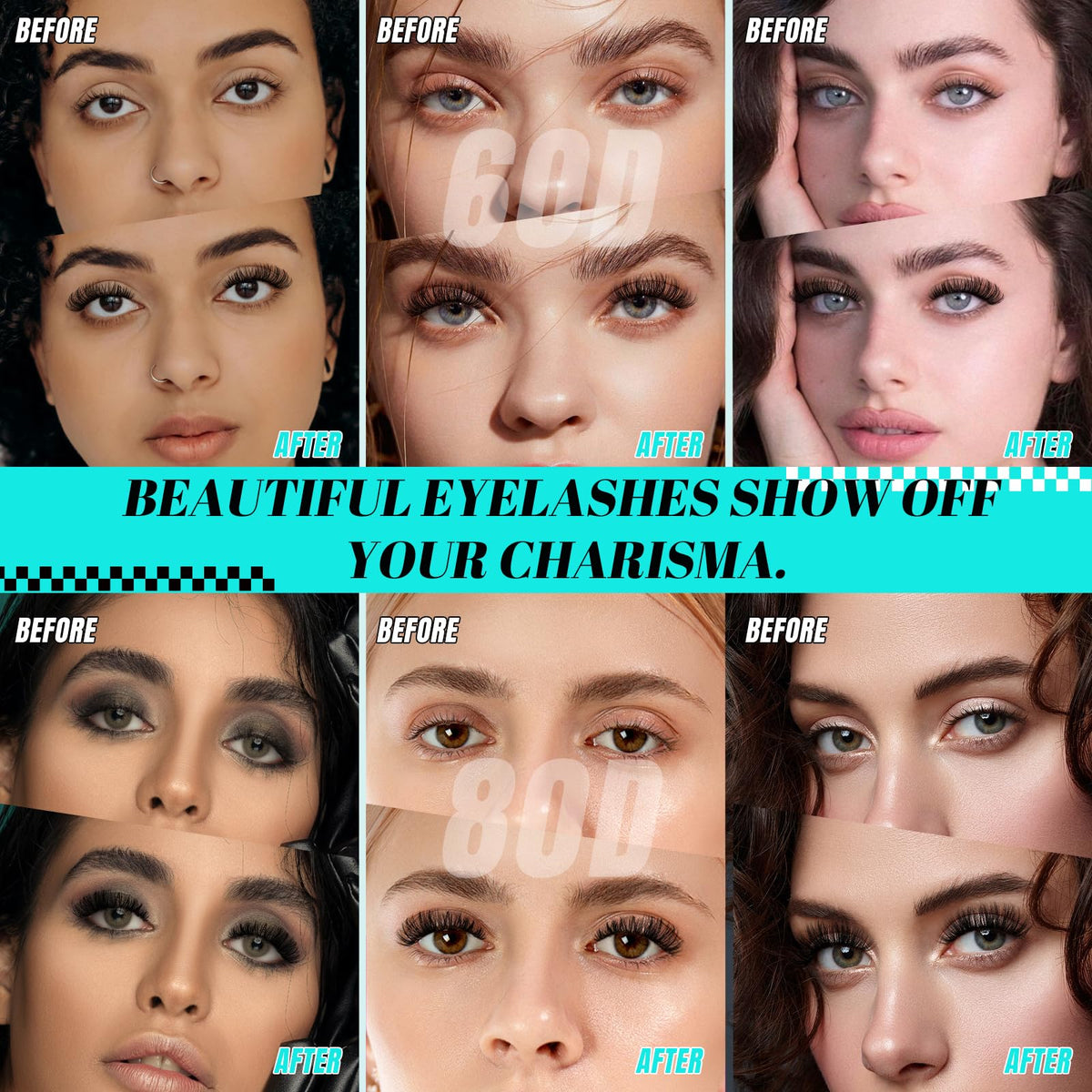 AMZGIRL LASH clusters in various styles