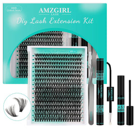 AMZGIRL Lash Clusters Kit 320Pcs with lash bond and seal