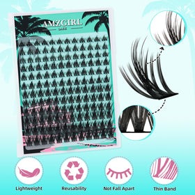 AMZGIRL LASH Fairy Lash Clusters in a lifestyle setting