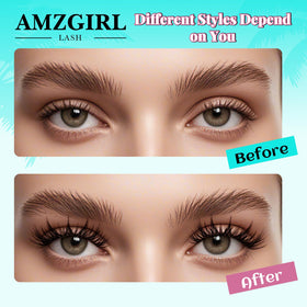 AMZGIRL LASH Fairy Lash Clusters Kit contents displayed