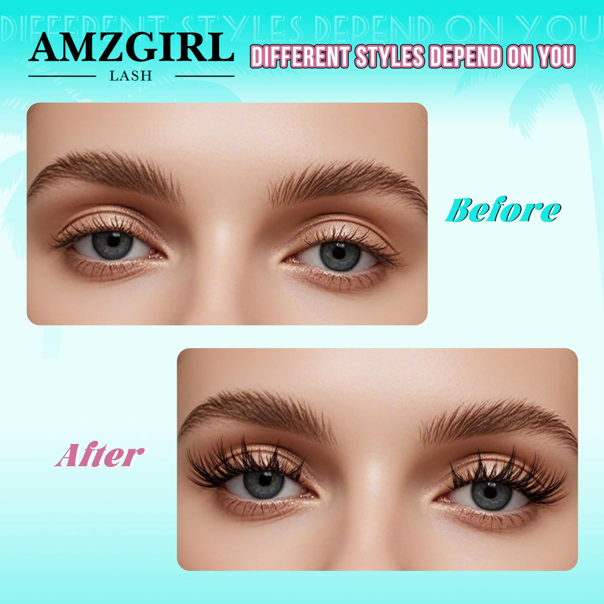 AMZGIRL LASH Fairy Lash Clusters with application tools