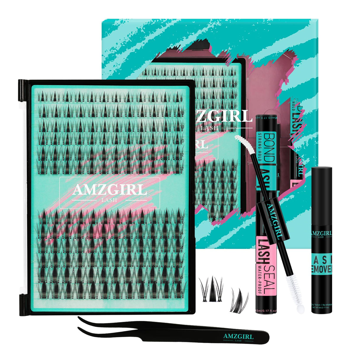 AMZGIRL LASH Fairy Manga Lash Clusters Kit packaging front view