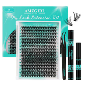AMZGIRL LASH Fluffy Lash Clusters Kit packaging front view