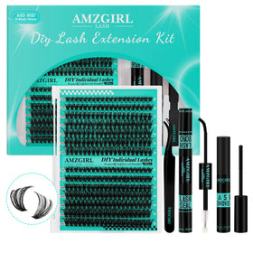 AMZGIRL LASH Fluffy Lash Clusters Kit with 280 pieces