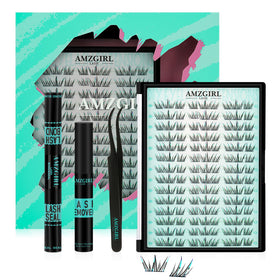 AMZGIRL LASH Glitter Lash Clusters Kit front view with packaging