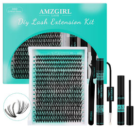 AMZGIRL LASH Lash Clusters Kit 320Pcs with applicator and remover