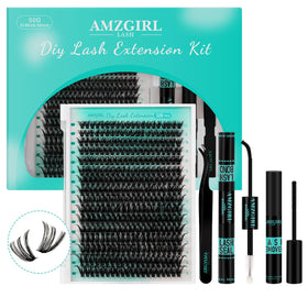 AMZGIRL LASH Lash Clusters Kit 320Pcs with applicator and sealant