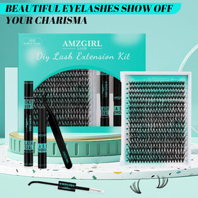 AMZGIRL LASH Lash Clusters Kit contents laid out