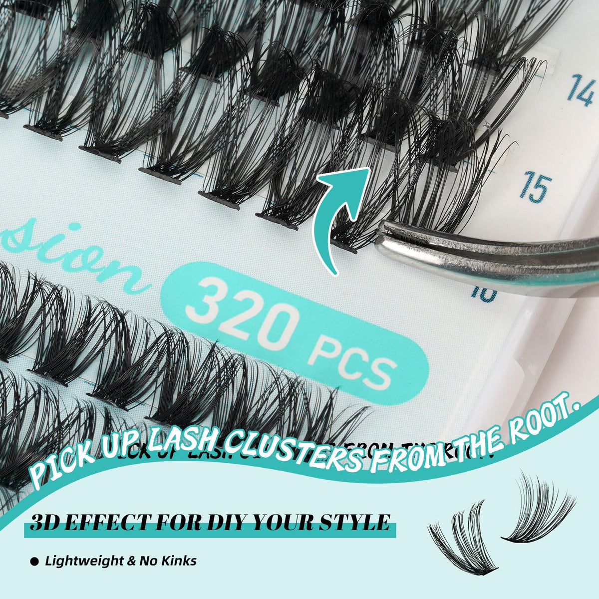 AMZGIRL LASH Lash Clusters Kit packaging front view