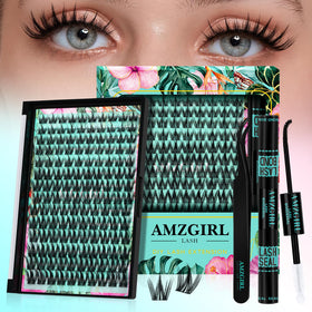 AMZGIRL LASH Lash Clusters Kit with 140 manga lashes