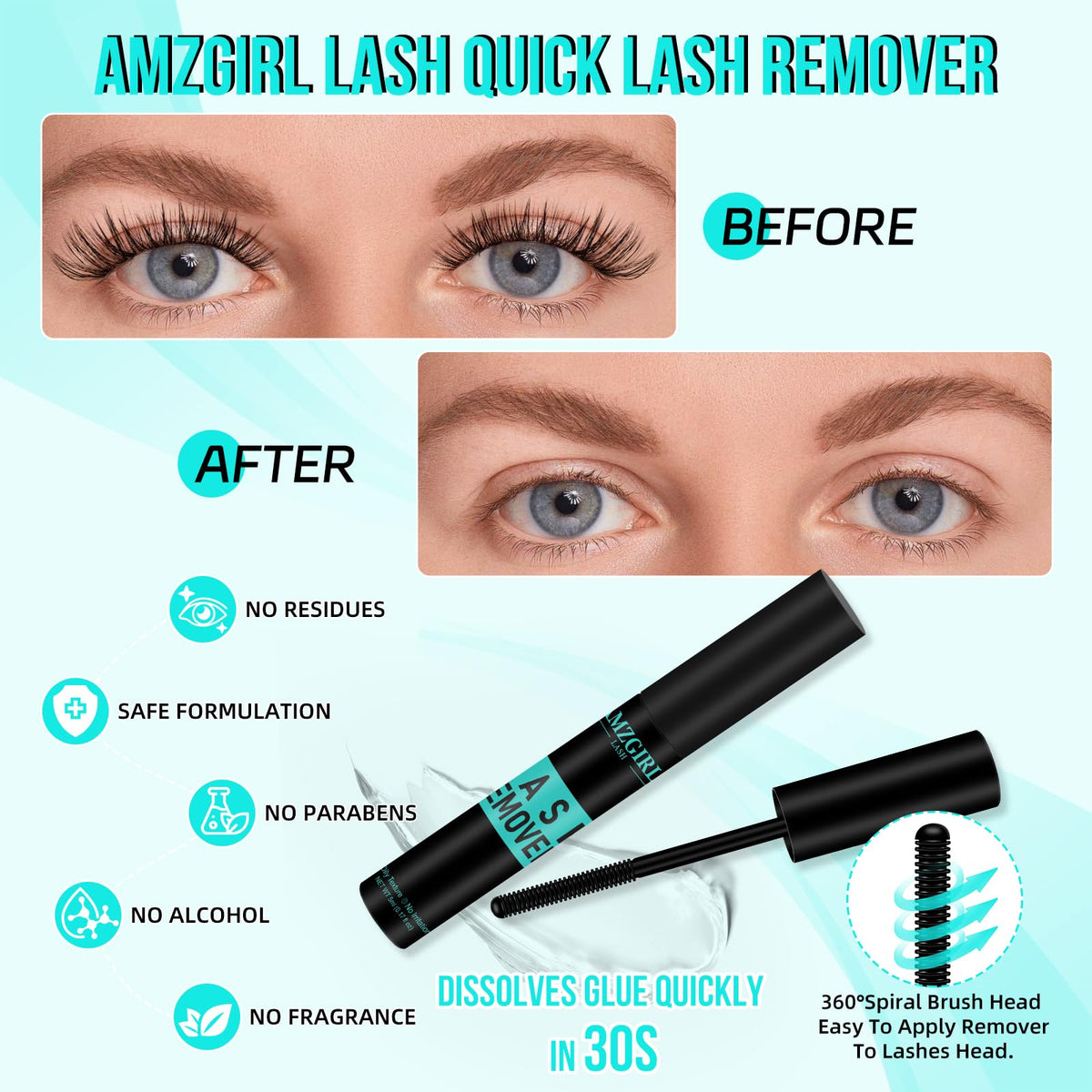 AMZGIRL LASH Lash Remover with spiral applicator