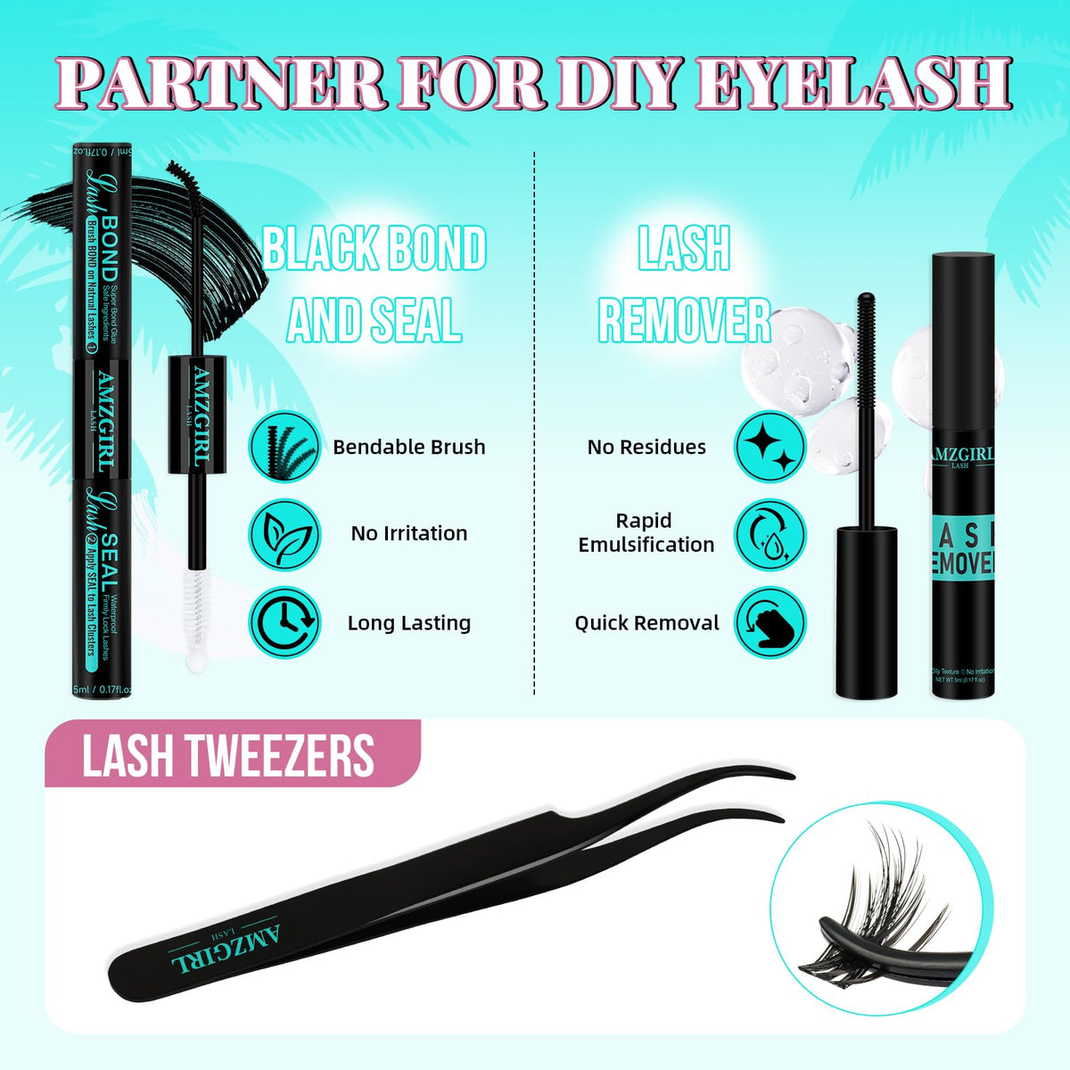 AMZGIRL LASH lash tweezer for precise application