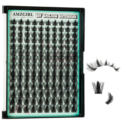 AMZGIRL LASH Manga Lash Clusters box front view with 140 C curl lashes