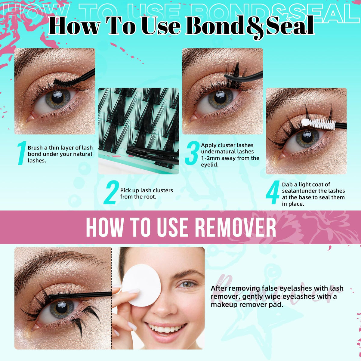 AMZGIRL LASH Manga Lash Clusters kit packaging