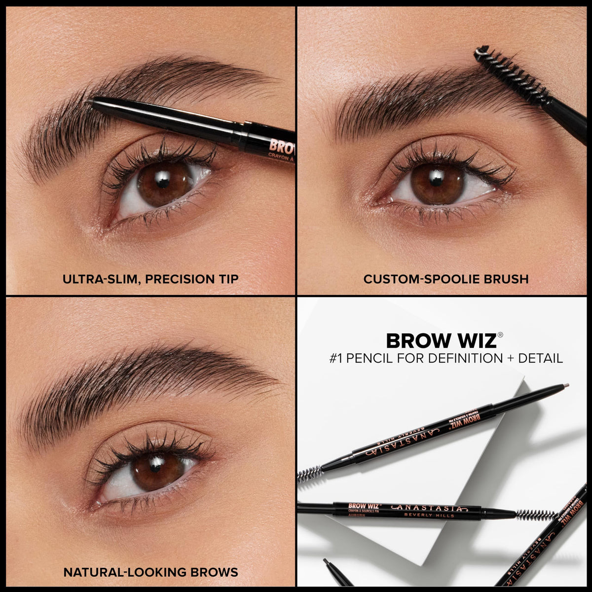 Anastasia Beverly Hills Brow Wiz Ultra-Slim Precision Eyebrow Pencil in use on brows