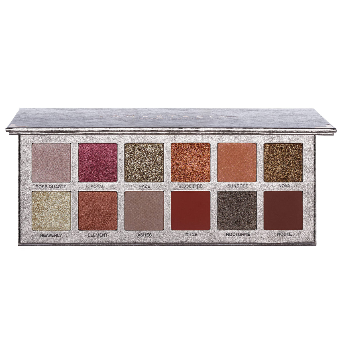 Anastasia Beverly Hills Rose Metals Palette front view with 12 shades