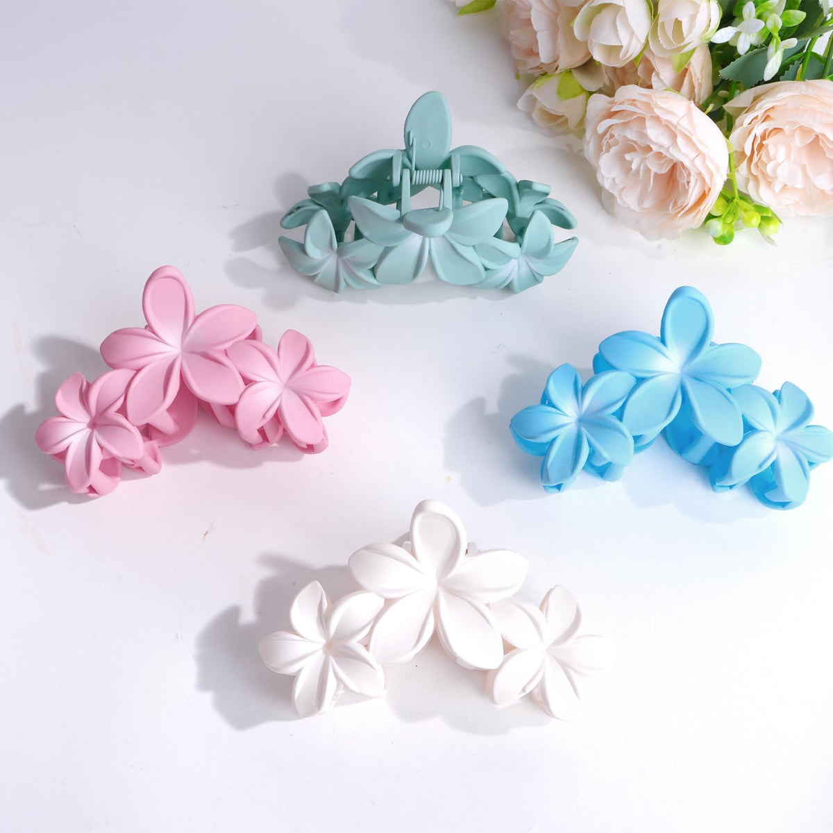 ANBALA flower claw clips arranged in a decorative way