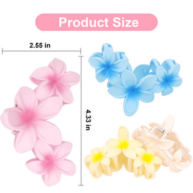 ANBALA Flower Claw Clips displayed on a beach background