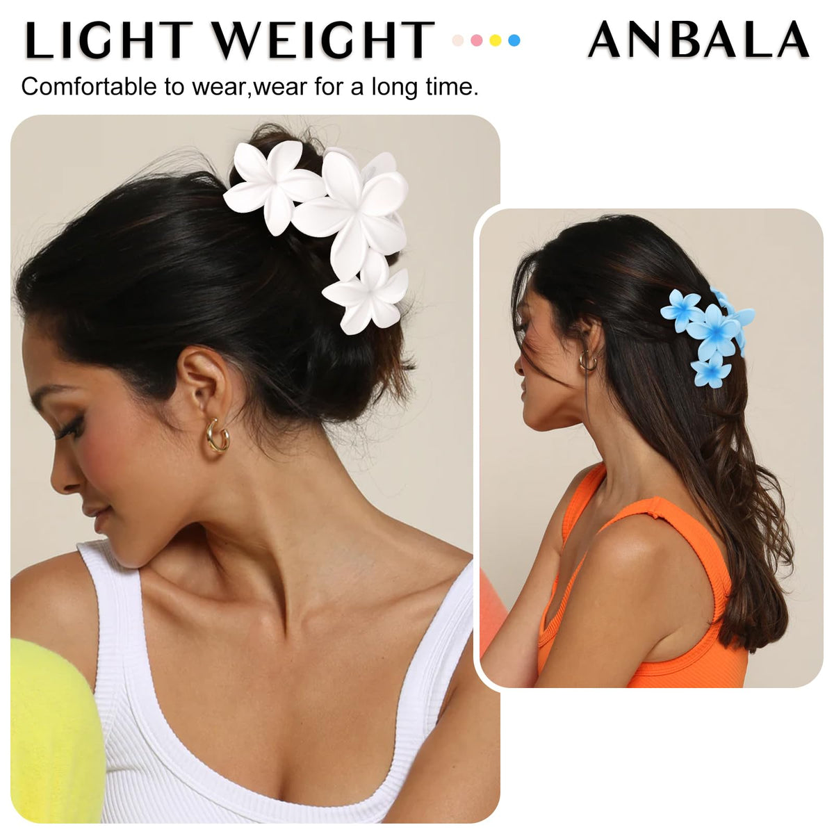 ANBALA Flower Claw Clips in a stylish arrangement