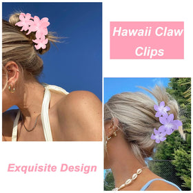 ANBALA Flower Claw Hair Clip in use on thick hair