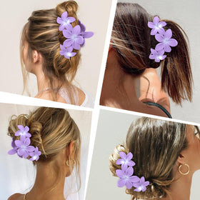 ANBALA Flower Design Hair Clips in a beach setting